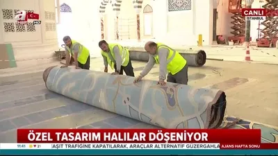 Çamlıca Camii’ne halılar serildi