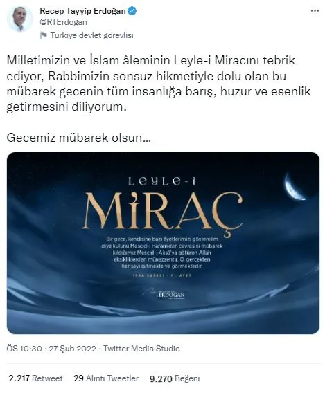 baskan-erdogandan-mirac-kandili-mesaji-1645991032397.jpg Başkan Erdoğan'dan Miraç Kandili mesajı - 1