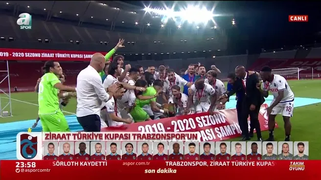 ziraat turkiye kupasi sampiyonu trabzonspor kupayi boyle kaldirdi