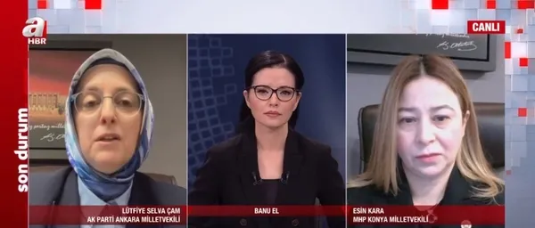 HABERTÜRK muhabirinin Annem karne hediyesi et aldı yalanı! AK Partili Lütfiye Selva Çam ve MHP Konya Milletvekili Esin Kara’dan flaş açıklamalar
