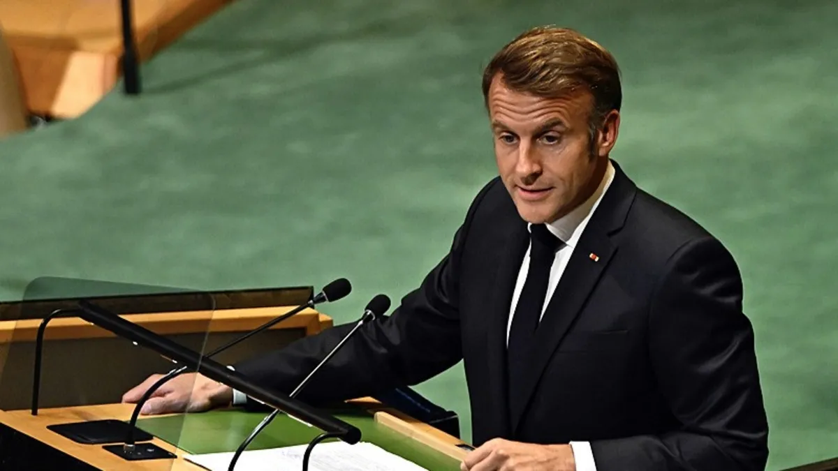 BM Genel Kurulu'nda tarihi anlar! Fransa Cumhurbaşkanı Macron Filistin Devleti'ni tanıdı