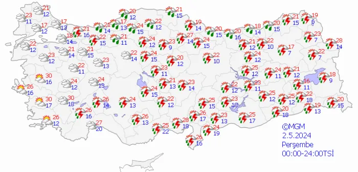 1714207907787.png Meteoroloji'den yeni uyarı geldi! Çok sayıda ili sağanak yağış vuracak! İstanbul Ankara İzmir hava durumu... - 8