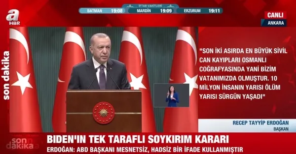Son dakika: Başkan Erdoğan’dan Biden’a sözde Ermeni soykırımı tepkisi! Mesnetsiz ve haksız