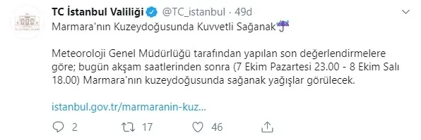 İstanbul için Valilikten uyarı! - 1