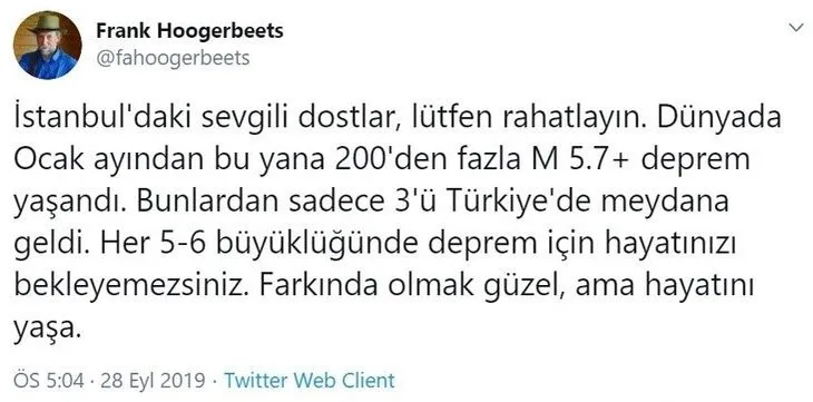 İstanbul depremi sonrası gözler Frank Hoogerbeets’e döndü! Türkiye’de 7 şiddetinde...