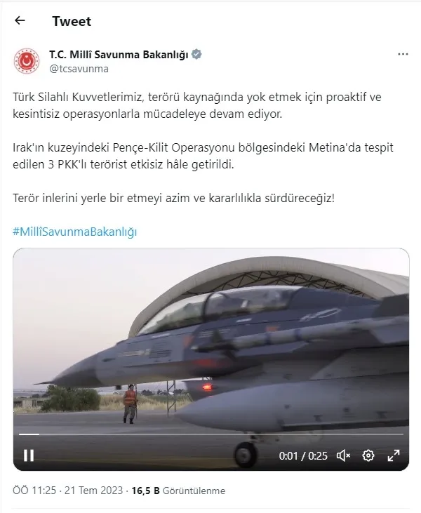Son dakika | Irak'ın kuzeyine operasyon! 3 PKK'lı etkisiz hale getirildi - 1