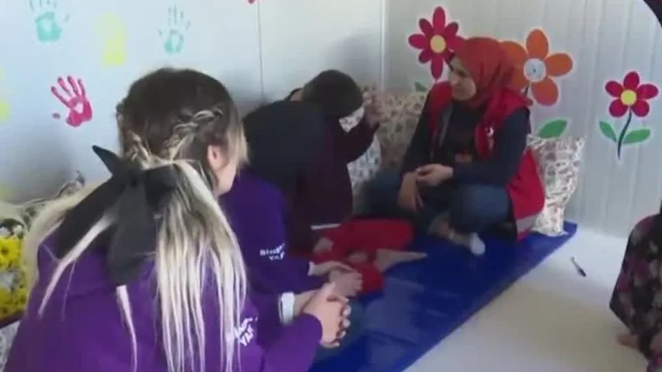 Çadır kente Down Sendromlu çocuklar için eğitim merkezi kuruldu