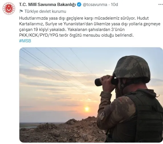 MSB'den SON DAKİKA açıklaması: 3 PKK-KCK-PYD-YPG'li terörist yakalandı - 1