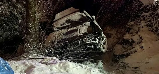 Buzlanma kazayı getirdi! Bursa’da dere yatağına uçan araçta bir kişi hayatını kaybetti üç kişi yaralandı