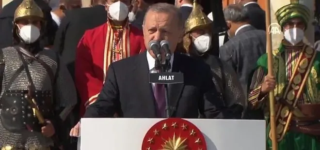 Son dakika: Başkan Erdoğan Ahlat’ta! Malazgirt Zaferi’nin 950. Yılı Töreni’nde konuştu