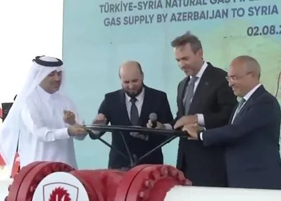 Türkiye’den Suriye’ye ilk doğal gaz akışı