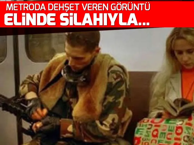 Metroda dehÅet veren gÃ¶rÃ¼ntÃ¼! Elinde silahÄ±yla...