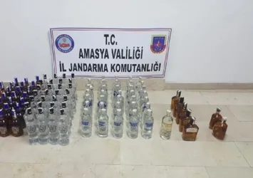 Piyasaya süreceklerdi! Amasya'da 1200 litre kaçak içki ele geçirildi
