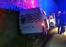 Minibüs istinat duvarına çarptı: 1 ölü