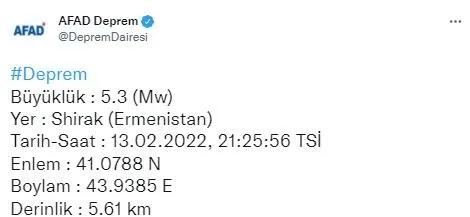 AFAD duyurdu! 6.2 büyüklüğünde depremle sallandılar | Ermenistan ve Gürcistan’da deprem | Türkiye’de bazı illerde de hissedildi | Son depremler