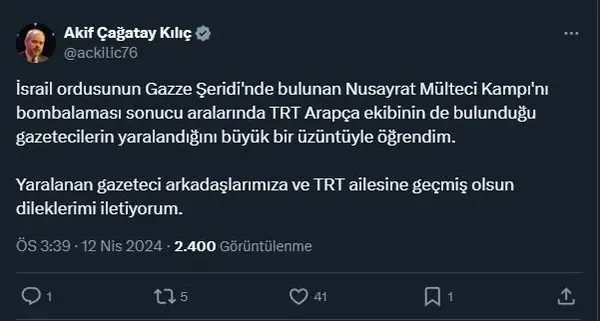 siyonist-israil-ordusu-trt-arapca-ekibini-hedef-aldi-omer-celikten-aciklama-lanetliyoruz-1712936332047.jpeg Siyonist İsrail ordusu TRT Arapça ekibini hedef aldı! Ömer Çelik'ten açıklama: Lanetliyoruz | BM'den soruşturma talebi - 6
