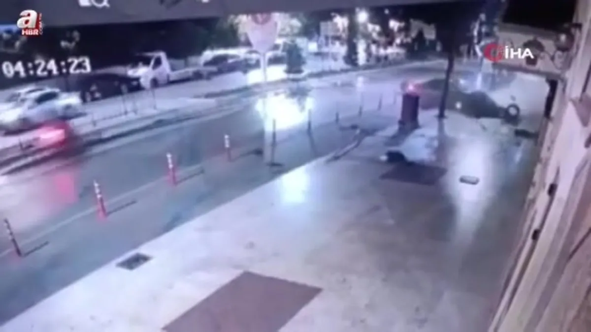 Kontrolden çıkarak işletmeye dalan otomobilin altında kalmaktan kıl payı kurtuldu