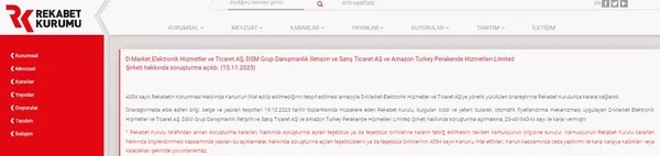 Rekabet Kurumu’ndan e-ticaret devlerine soruşturma! Listede Hepsiburada, Trendyol ve Amazon var