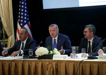 Başkan Erdoğan'dan ABD'de Doğu-Batı Enstitüsü'nün düzenlediği toplantıya katıldı