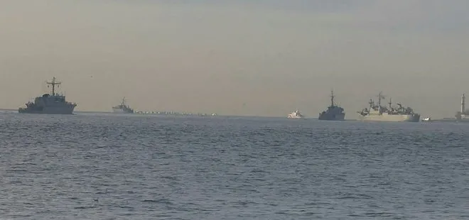 Son dakika: NATO gemileri peş peşe Boğaz’dan geçti