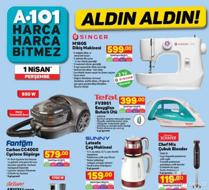%25 indirim! A101 1 Nisan 2021 aktüel ürünler kataloğu sürprizlerle dolu! Bu hafta A101'de neler var? 7