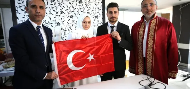 Nevşehir’de dünya evine girdiler! Depremzede çiftin nikahı KYK yurdunda kıyıldı
