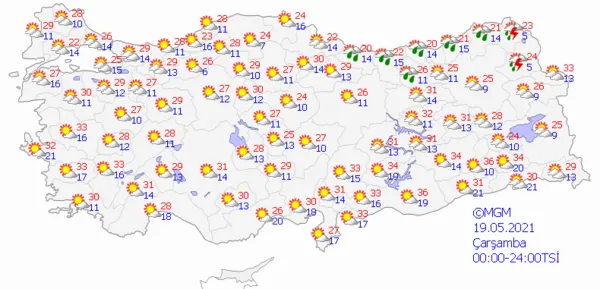 1621263641932.png Meteoroloji Genel Müdürlüğü'nden son dakika uyarısı! Sıcaklıklar düşecek sağanak geliyor! İstanbul Ankara İzmir hava durumu - 5