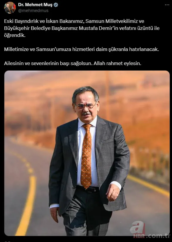 Mustafa Demir kimdir? Eski Samsun Büyükşehir Belediye Başkanı Mustafa Demir neden vefat etti, hasta mıydı? 2