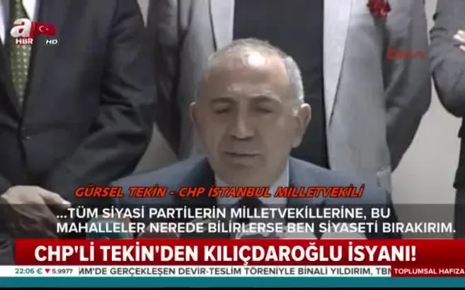 CHP'li Gürsel Tekin'den Kılıçdaroğlu isyanı