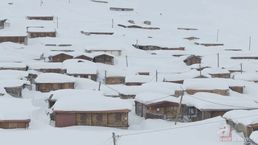 Rize Çamlıhemşin'de kar kalınlığı 3 metreyi aştı; evler kayboldu 2