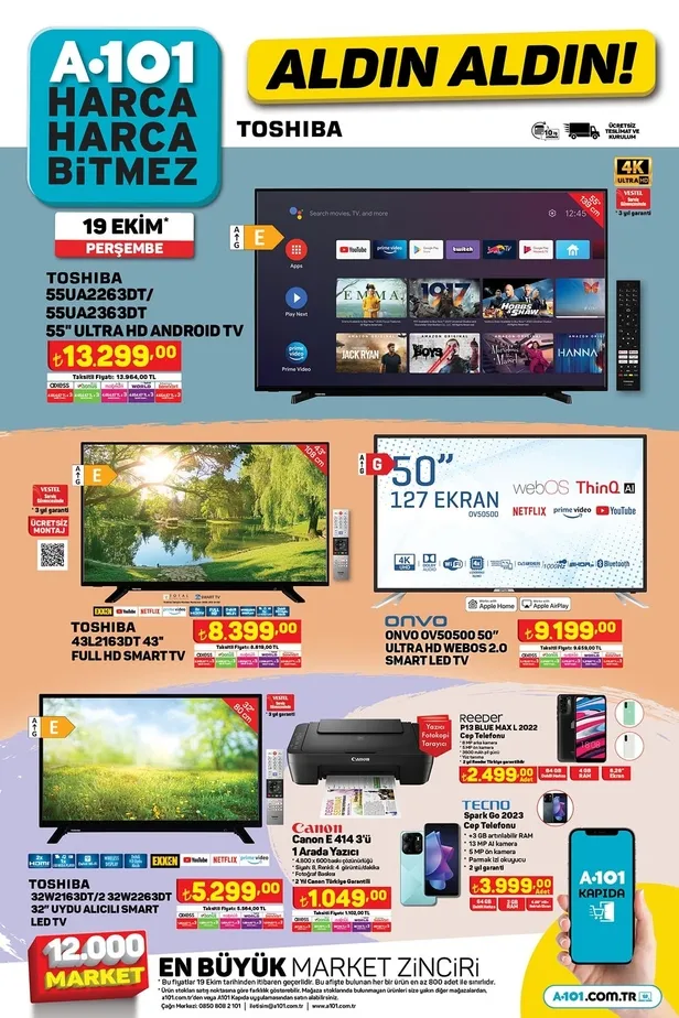20 Ekim A101 aktüel ürünler kataloğu yayınladı! A101’de sıvı yağı 179 TL’ye, fön makinesi 349 TL’ye, sürahi 34,90 TL’ye, kitaplık 590 TL’ye satışa sunuluyor. - 1