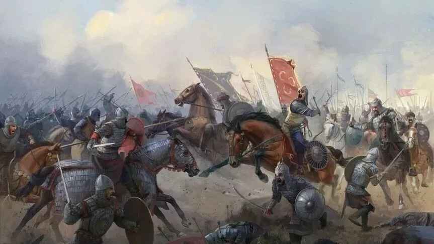 mhp-lideri-bahceliden-malazgirt-zaferi-mesaji-anadolu-namusumuzdur-1787650927303.jpeg Bahçeli, Malazgirt Zaferi'yle Anadolu'da Türk hakimiyetinin önünün açıldığını belirtti. (AA)