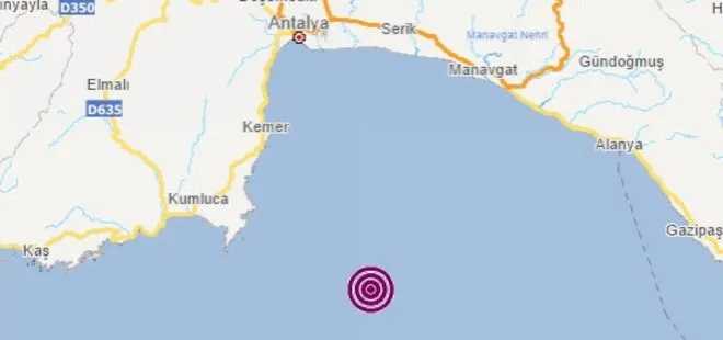 Son dakika: Antalya’da 4,2 büyüklüğünde deprem! AFAD son depremler