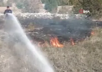 Antalya Akseki’de tarım arazisinde yangın