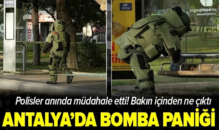Antalya’da bomba paniği! Duraktaki poşet polis ekiplerini harekete geçirdi! Bakın içinden ne çıktı...