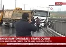 TEMdeki kaza trafiği kilitledi