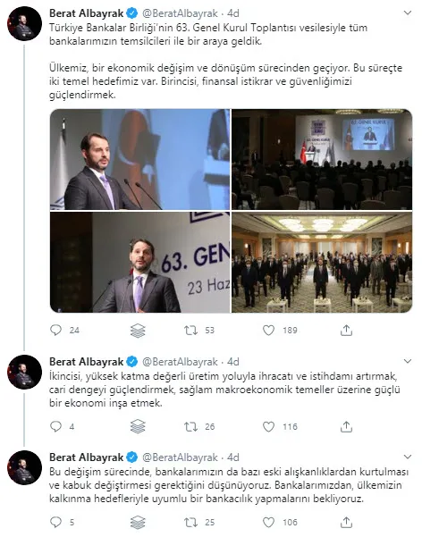 Son dakika: Hazine ve Maliye Bakanı Berat Albayrak’tan Türkiye Bankalar Birliği 63. Genel Kurulu’nda önemli açıklamalar