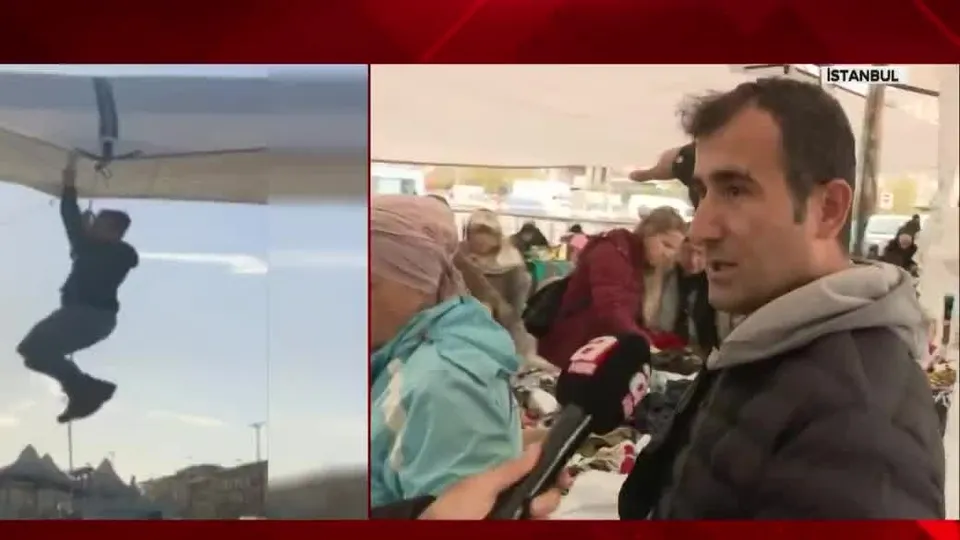Uçan pazarcı o anları anlattı