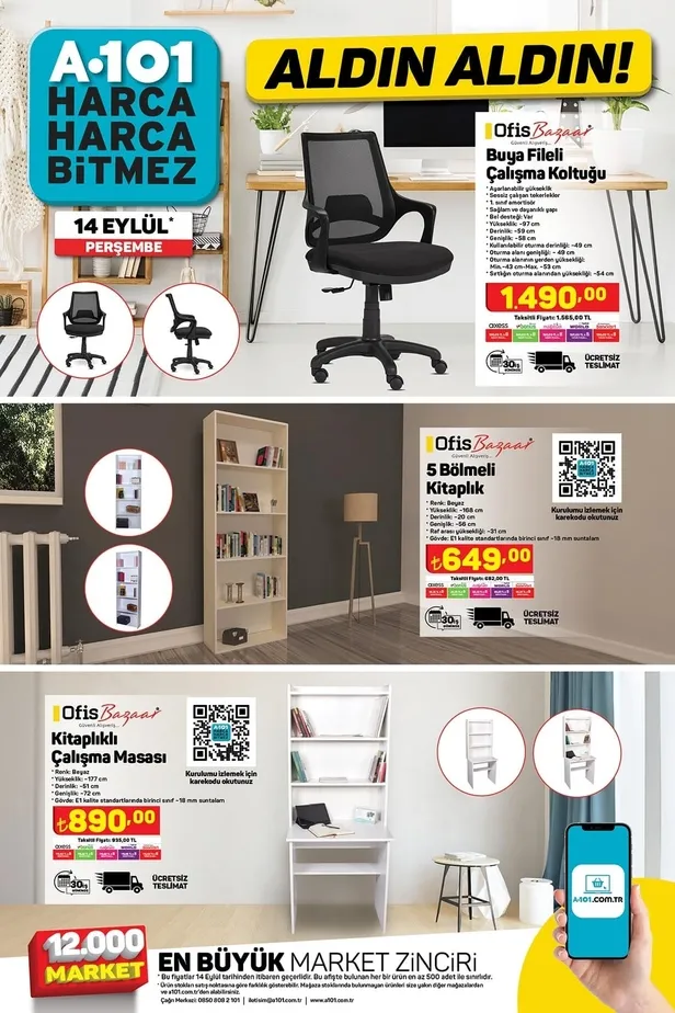 14 Eylül A101 aktüel ürünler kataloğu: A101’e 65 inç Toshiba 65 LED TV, Lenovo bilgisayar, yuvarlak fırın, 8 Litre airfryer, katlanabilir tabure geliyor