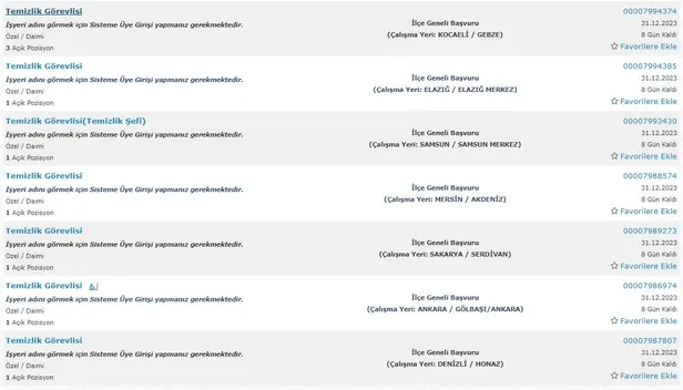 İŞKUR yılın son alımlarını paylaşıyor! İlkokul mezunu 5.234 personel alımı başladı! İşte temizlik görevlisi şartları