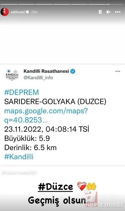 Düzce depreminin ardından ünlü isimlerden peş peşe paylaşımlar geldi 5