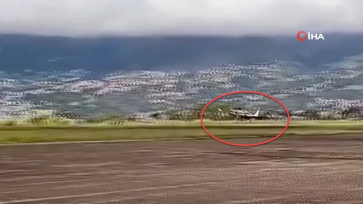 Uçak havalandıktan saniyeler sonra böyle düştü