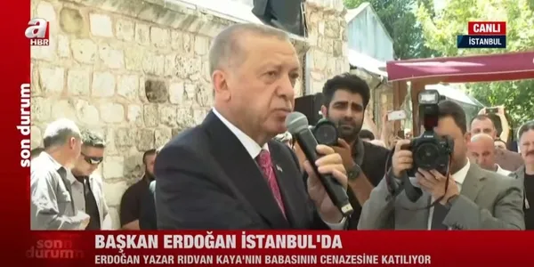 Son dakika: Başkan Erdoğan İstanbul'da yazar Rıdvan Kaya'nın babasının cenazesine katıldı - 3