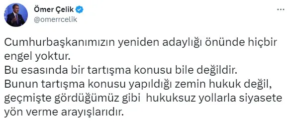 Son dakika: AK Parti’den muhalefetin asılsız iddialarına sert tepki! Başkan Erdoğan’ın adaylığına engel yok