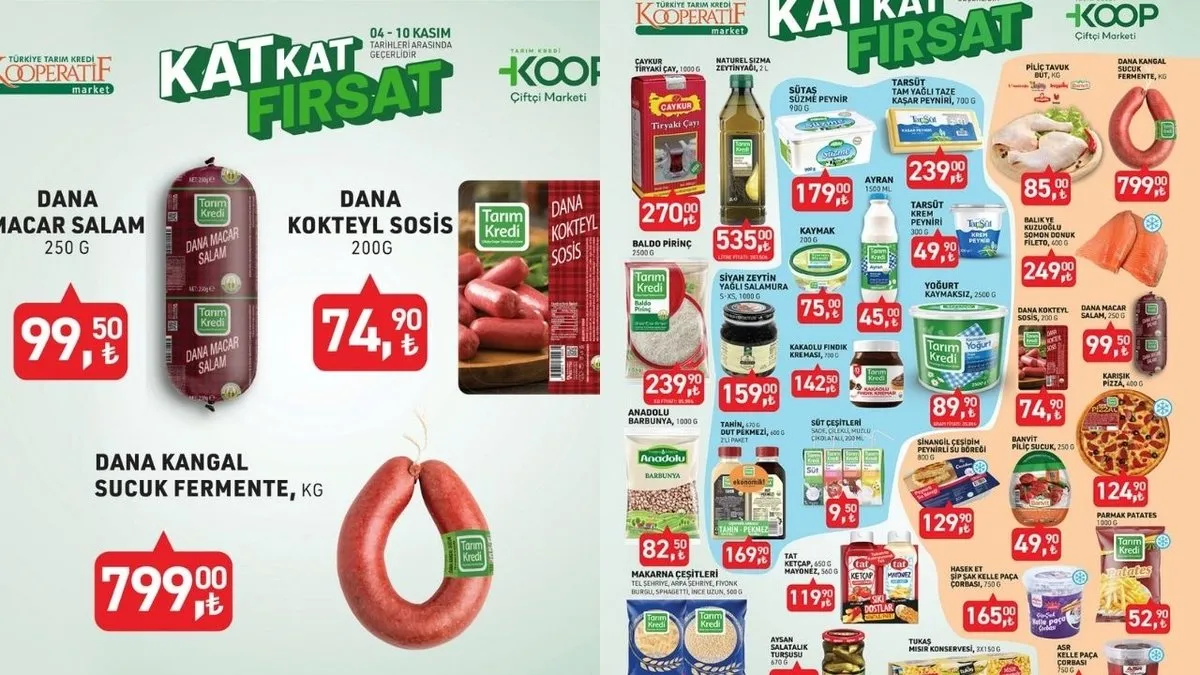 Tarım Kredi Market’te tiryaki çay 270 TL, tuvalet kağıdı 249,90 TL! Yüzde 50 indirimli 4-10 Kasım fırsatları başladı