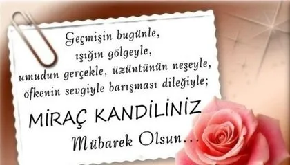 Resimli Miraç Kandili mesajları 2019 ile sevdiklerinizi hatırlayın! En güzel resimli Miraç Kandili mesajları