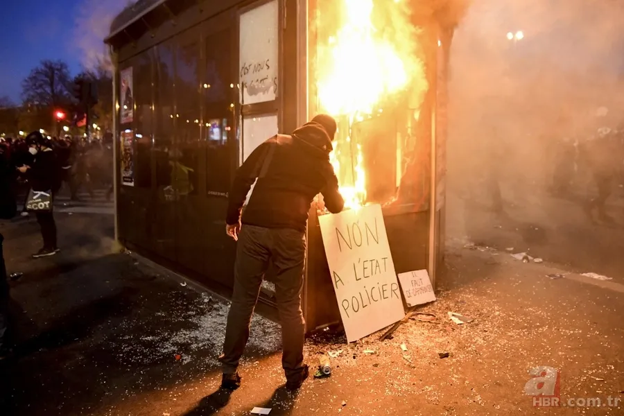 Fransa Cumhurbaşkanı Emmanuel Macron kabul etti: Polis şiddet uyguluyor! 17