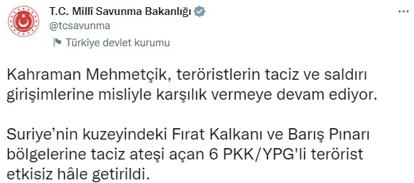 1674375670076.jpg Son dakika: Fırat Kalkanı ve Barış Pınarı bölgelerine taciz ateşi açan 6 PKK'lı terörist öldürüldü - 1