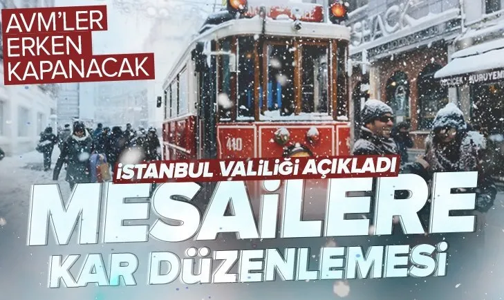Son dakika: İstanbul Valiliği’nden kar yağışı sonrası flaş karar! Mesai 15.30’da sona erecek