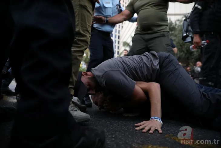 İsrail'de polis şiddeti! Göstericileri yerlerde sürüklediler